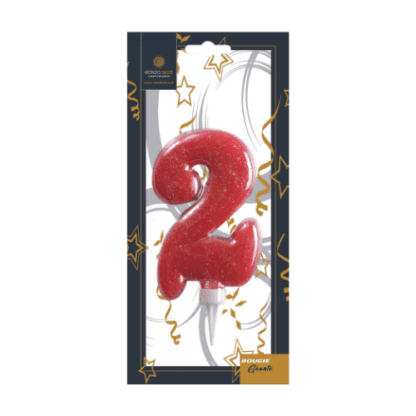 Bougie géante chiffre H.11 cm x1 – Image 4