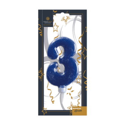 Bougie géante chiffre H.11 cm x1 – Image 5
