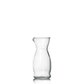 Carafe bec verseur PM : Aussi disponible en 50 cl et 100 cl (vendu séparément) Référence : 5703 6 pièces Dimensions : H. 15,5 cm - Ø 6 cm Contenance : 25 cl Matière : verre Couleur : transparent Collection Clear Compatible lave-vaisselle - Mondo Déco entrperise française
