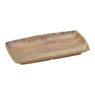Plateau Sierra mini - Référence : 5714 3 pièces Dimensions : H. 2 cm | 15,4 x 8,9 cm Matière : mélamine Couleur : marron (impression bois) Collection mélamine Compatible lave-vaisselle - Mondo Déco entreprise française