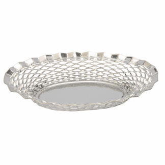 Corbeille ovale inox : 1 pièce Référence : 5740 Corbeille à pain Fabrication Française Poids : 100 g Dimensions : 24,5 x 8 cm Matière : Métal Couleur : argenté - Mondo Deco entreprise française