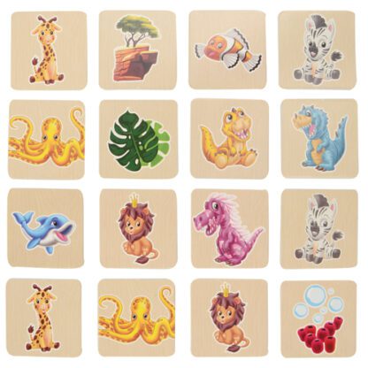 jeu de mémoire : Idéal cadeau menu enfant ! 12 paires d'images par jeu 48 pièces Matière : carton Référence : 7428 - mondo déco