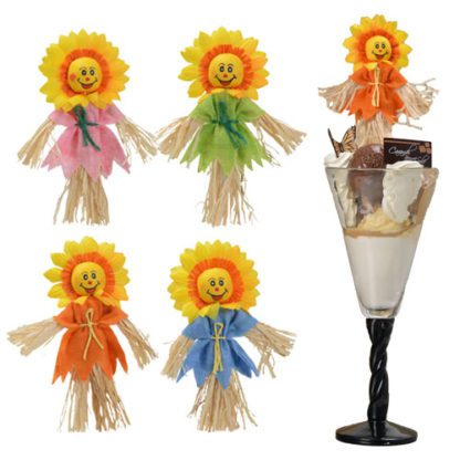 Épouvantails Tête Soleil GM - accessoire de décoration pour glaces et cocktails - Mondo Déco