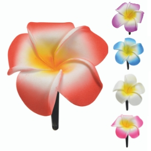 5 Broches fleurs PM - 200 pièces - Sur pince en plastique - Décoration sur pince à accrocher partout - Dimensions : Ø 7 cm - Référence : 7098 ou B7098 - Collection : Les fleurs - Matière : EVA (Éthylène-Acétate de Vinyle) et plastique - Couleur : assorties - décoration glaces, cocktails et gâteaux - Mondo Déco entreprise française