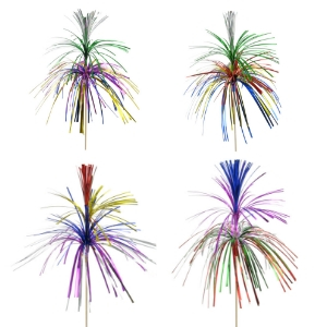 Palmiers multicolores sur pique, Palmiers festifs décoratifs pour glaces, gâteaux et cocktails - Mondo Déco