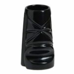 Tiki île de pâques, verre en céramique - Verre à cocktail en céramique esprit Tiki Maori noir - Mondo Déco