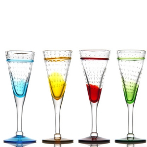 Verres Flute Alizée, verres à Champagne - verres à pied artisanal - Pour cocktails, Champagne, cidre... - Mondo Déco