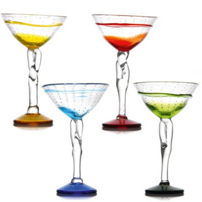 coupes Jaipur Alizée - verre ou coupe pour glaces et cocktails en verre soufflé - fabrication artisanale - Mondo Déco