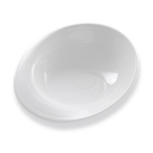 Assiettes Bergame, creuse blanche - spirale - en céramique blanche, grès blanc - Mondo Déco entreprise française