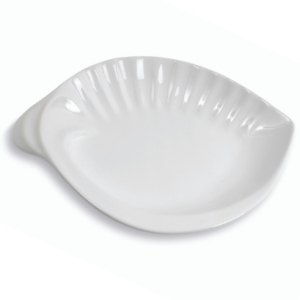 Assiette Lambi plate et blanche - Mondo Déco