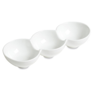 Bols Trio - céramique blanche - bol siamois - petite contenance - Mondo Déco, entreprise française