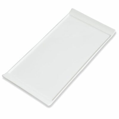 Assiettes Lift GM - assiette plateau en céramique blanche - mondo déco