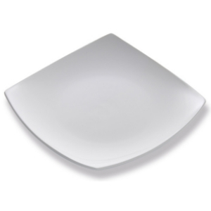 Assiettes Carrée blanche, assiette à dessert, plate - Mondo Déco