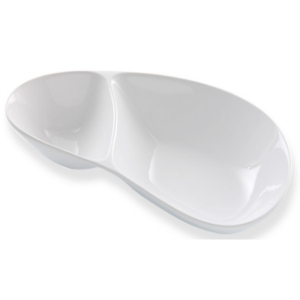 Assiette Moule grand modèle, compartimentée, creuse et blanche - Mondo Déco