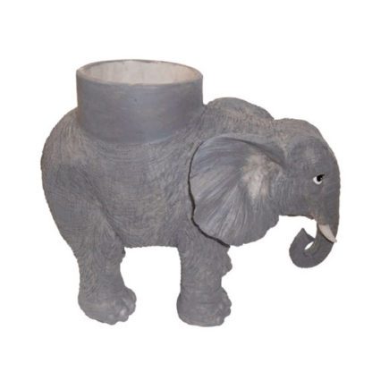 Porte-verre Éléphant Gris - décoration cocktail - verre à cocktail en résine en forme d'éléphant gris - Mondo Déco