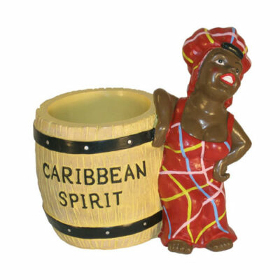 Porte-verre Caribbean Spirit : Verre vendu séparément 1 pièce  Dimensions : H. 16 cm | Ø 8 cm Référence : 207 Matière : résine Couleur : rouge, jaune  Incompatible lave-vaisselle
