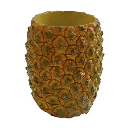 porte-verre ananas - décoration cocktail - verre à cocktail en résine ananas jaune - mondo déco entreprise française