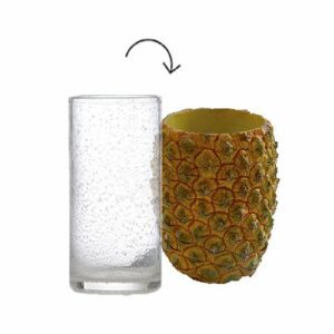 Porte-verre Ananas -lot de 1- H.15 cm Ø8 cm