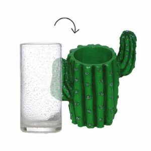 Porte-verre Cactus -lot de 1- H. 21 cm Ø8 cm