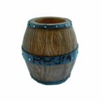 Porte-verre Fût de Rhum -lot de 1- H. 17 cm Ø8 cm