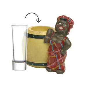 Mini Porte-verre Caribbean Spirit – lot de 1 – H.10,5 cm Ø4 cm + verre offert