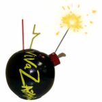 Porte-verre Bombe -lot de 1- H.18 cm 7cm