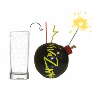 Porte-verre Bombe -lot de 1- H.18 cm 7cm