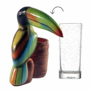 Porte-verre Toucan -lot de 1- H.28 cm Ø7,5 cm