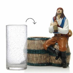 Porte-verre Pirate -lot de 1- H. 26 cm Ø8 cm