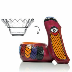 Porte-coupe Pélican – lot de 1 – H.19,5 cm L.25 cm Ø8,5 cm