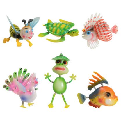 Magnet Animaux pm - aimants pour frigo drôles / fun / rigolos / originaux - sauterelles - Abeilles - grenouille - poissons - paon - décors glaces et cocktails et pâtisseries - mondo déco entreprise française