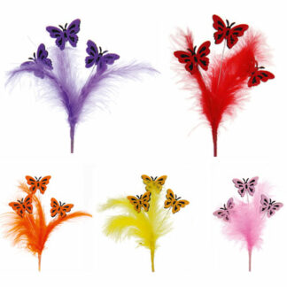 Plumes 3 Papillons - Décors glaces et cocktails - Mondo Déco