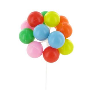 Ballons sur pique : 250 pièces Sur pique en plastique Dimensions hors pique : Ø 7 cm Multicolore Matière : plastique Référence : 706 Décoration glaces et cocktails - mondo déco entreprise française