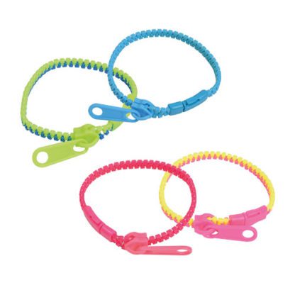 Bracelets Zip - Cadeau menu enfant bracelet fermeture éclair - bicolore - Mondo Déco entreprise française