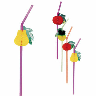 Pailles Petit Fruit - Décors pour glaces et cocktails - mondo déco