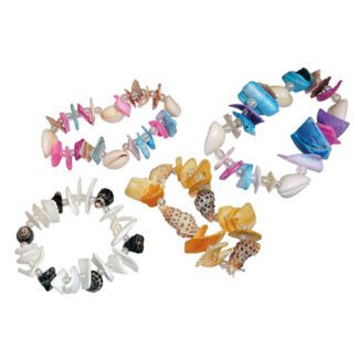 Bracelet coquillages élastique - cadeau menu enfant - mondo déco