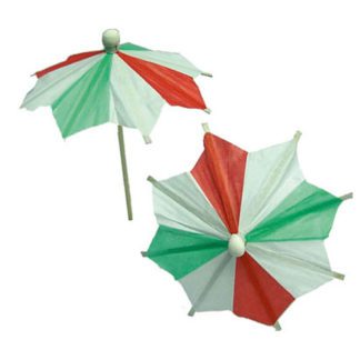 Ombrelles Italie - Décors pour glaces et cocktails - mondo déco