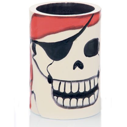 Porte-verre Bois Pirate, verre à cocktail en bois, peint à la main, Mondo Déco, entreprise française