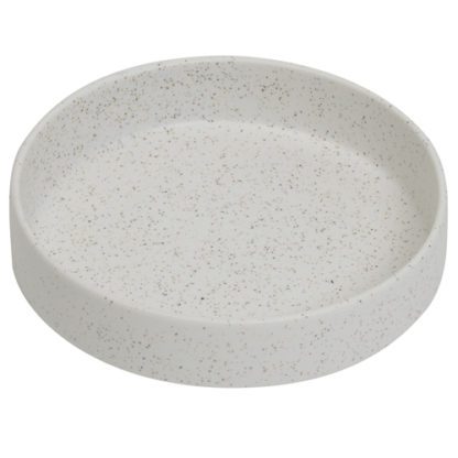 Assiettes Playa Creuses - assiette ronde bords droits - couleur : blanc / blanche - surface granuleuse - Mondo Déco entreprise française