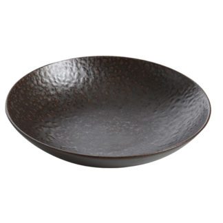 assiettes Creuses Obsidienne - assiette creuse - assiette à soupe - couleur : marron - en céramique, en grès - Mondo Déco, entreprise frnaçaise