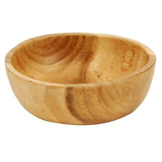 Bols Teck Ø12 cm - bol rond en bois de teck, bois naturel. Mondo Déco entreprise française