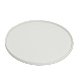 Assiettes Minérale Ronde Blanc Mat - assiette ultra plate - Ø 30,5 cm - couleur : blanc, blanche - Mondo Déco, entreprise française