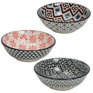 Mini Bols Mozaïc - Bols style vintage, carreaux de ciment et style géométrique - multicolore, en céramique - Mondo Déco, entreprise française