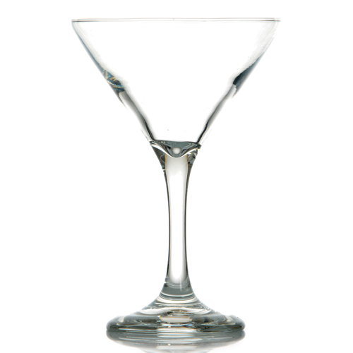 Verre à pied Martini en verre transparent