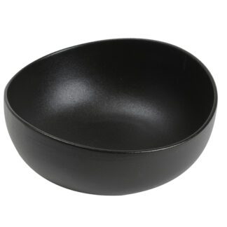 Bols Galet Noirs GM - en céramique noire / noir - ovale - Mondo Déco, entreprise française