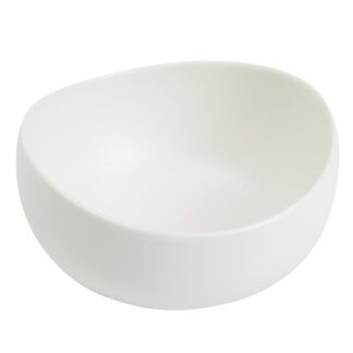 Bols Galet Blancs PM - en céramique - couleur : blanche / blanc - assiette creuse / bol - assiette à dessert - Mondo Déco entreprise française