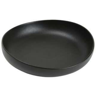 Assiettes Creuses Noires GM - céramique - couleur : noir / noire - assiette creuse - Mondo Déco entreprise française