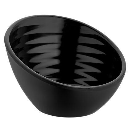 Bols noirs Bubble - rond, bords asymétriques - mélamine - Mondo Déco entreprise française