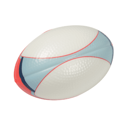 Ballon de rugby - ballon en mousse - balle anti stress - bleu, blanc et rouge - Mondo Déco entreprise française