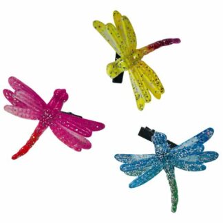 Libellules ressort sur pince : 200  pièces - Dimensions :  L.5 cm - Référence : 7238 - Matière :  Plastique - Multicolore, paillettes argentées - Assortiment aléatoire